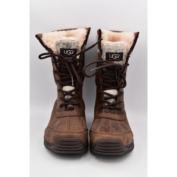 UGG ADIRONDACK WOOL II CHOCOLATE Bella WATERPROOF Boot Wool Ugg Pure US 7 NWOT - Picture 4 of 12